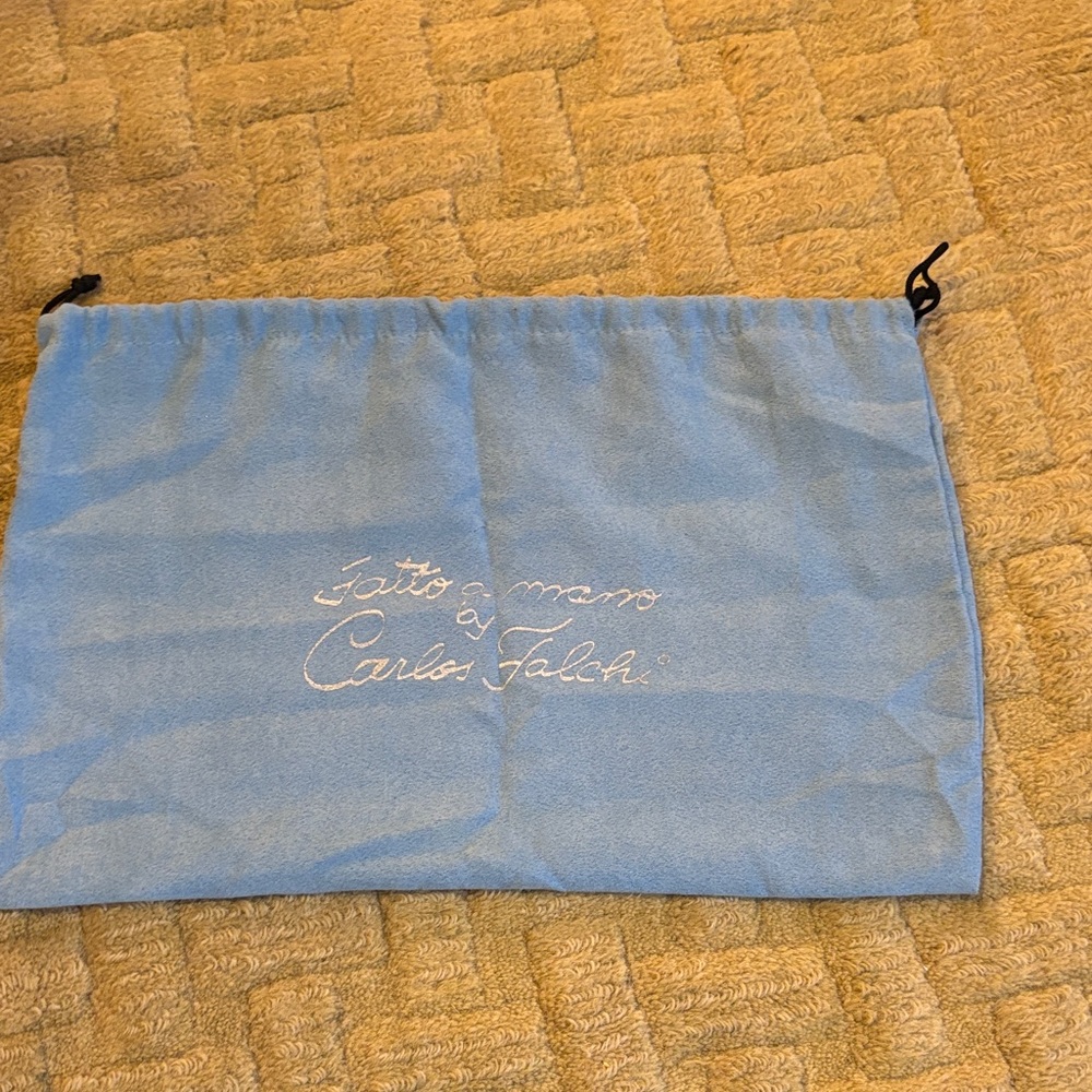 Carlos Falchi Powder Blue Drawstring Dust Bag